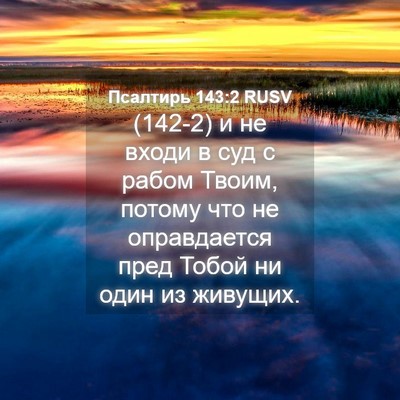 Picture 04 - Псалтирь 143:2 RUSV - (142-2) и не входи в суд с - Bible Verse Picture