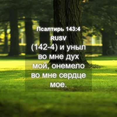 Picture 04 - Псалтирь 143:4 RUSV - (142-4) и уныл во мне дух мой, - Bible Verse Picture