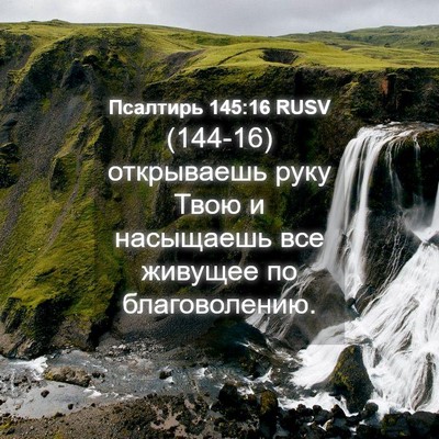Picture 04 - Псалтирь 145:16 RUSV - (144-16) открываешь руку Твою - Bible Verse Picture
