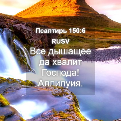 Picture 04 - Псалтирь 150:6 RUSV - Все дышащее да хвалит - Bible Verse Picture