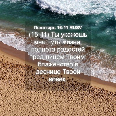 Picture 04 - Псалтирь 16:11 RUSV - (15-11) Ты укажешь мне путь - Bible Verse Picture