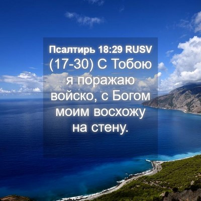 Picture 04 - Псалтирь 18:29 RUSV - (17-30) С Тобою я поражаю - Bible Verse Picture