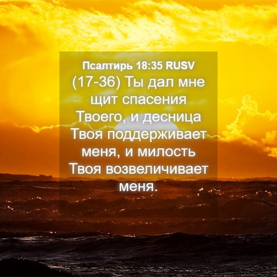 Picture 04 - Псалтирь 18:35 RUSV - (17-36) Ты дал мне щит - Bible Verse Picture
