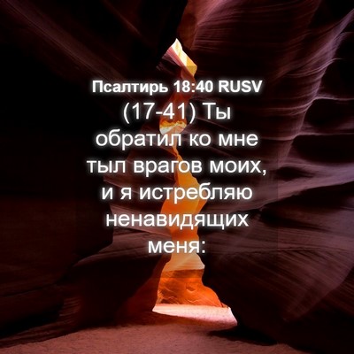 Picture 04 - Псалтирь 18:40 RUSV - (17-41) Ты обратил ко мне тыл - Bible Verse Picture
