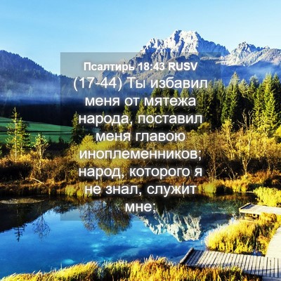 Picture 04 - Псалтирь 18:43 RUSV - (17-44) Ты избавил меня от - Bible Verse Picture