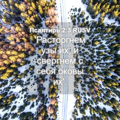 Picture 04 - Псалтирь 2:3 RUSV - 'Расторгнем узы их, и - Bible Verse Picture