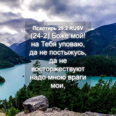 Picture 04 - Псалтирь 25:2 RUSV - (24-2) Боже мой! на Тебя - Bible Verse Picture
