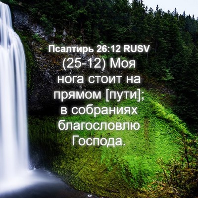 Picture 04 - Псалтирь 26:12 RUSV - (25-12) Моя нога стоит на - Bible Verse Picture