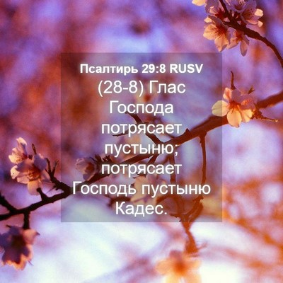 Picture 04 - Псалтирь 29:8 RUSV - (28-8) Глас Господа потрясает - Bible Verse Picture