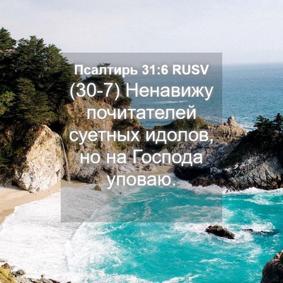 Picture 04 - Псалтирь 31:6 RUSV - (30-7) Ненавижу почитателей - Bible Verse Picture