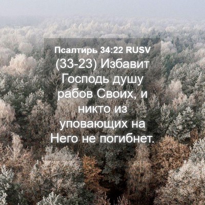 Picture 04 - Псалтирь 34:22 RUSV - (33-23) Избавит Господь душу - Bible Verse Picture