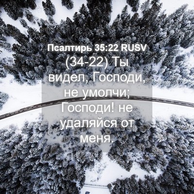 Picture 04 - Псалтирь 35:22 RUSV - (34-22) Ты видел, Господи, не - Bible Verse Picture