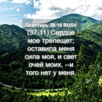 Picture 04 - Псалтирь 38:10 RUSV - (37-11) Сердце мое трепещет; - Bible Verse Picture
