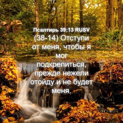 Picture 04 - Псалтирь 39:13 RUSV - (38-14) Отступи от меня, чтобы - Bible Verse Picture