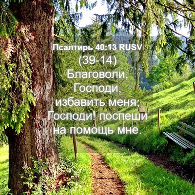 Picture 04 - Псалтирь 40:13 RUSV - (39-14) Благоволи, Господи, - Bible Verse Picture
