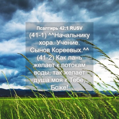 Picture 04 - Псалтирь 42:1 RUSV - (41-1) ^^Начальнику хора. - Bible Verse Picture