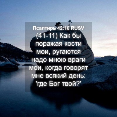 Picture 04 - Псалтирь 42:10 RUSV - (41-11) Как бы поражая кости - Bible Verse Picture
