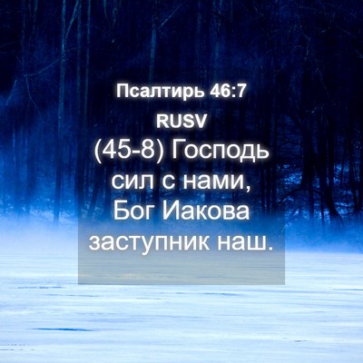 Picture 04 - Псалтирь 46:7 RUSV - (45-8) Господь сил с нами, Бог - Bible Verse Picture