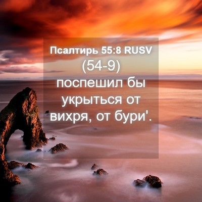 Picture 04 - Псалтирь 55:8 RUSV - (54-9) поспешил бы укрыться - Bible Verse Picture
