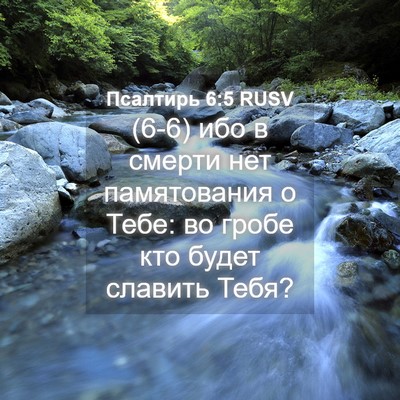 Picture 04 - Псалтирь 6:5 RUSV - (6-6) ибо в смерти нет - Bible Verse Picture