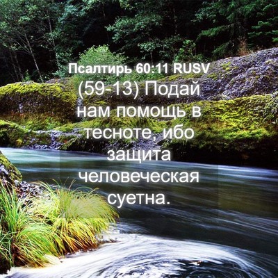 Picture 04 - Псалтирь 60:11 RUSV - (59-13) Подай нам помощь в - Bible Verse Picture