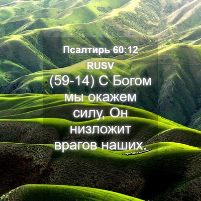 Picture 04 - Псалтирь 60:12 RUSV - (59-14) С Богом мы окажем силу, - Bible Verse Picture