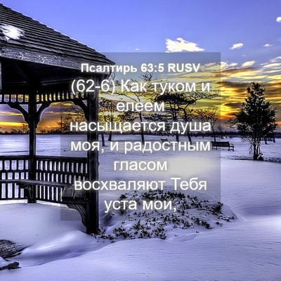 Picture 04 - Псалтирь 63:5 RUSV - (62-6) Как туком и елеем - Bible Verse Picture