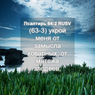 Picture 04 - Псалтирь 64:2 RUSV - (63-3) укрой меня от замысла - Bible Verse Picture