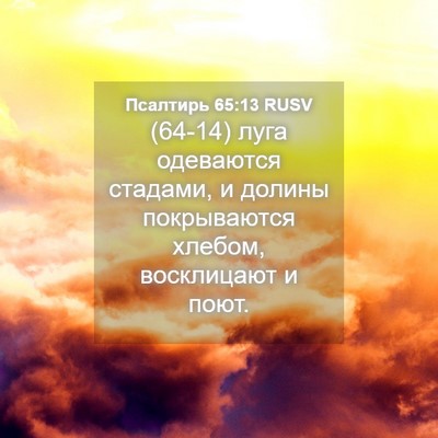 Picture 04 - Псалтирь 65:13 RUSV - (64-14) луга одеваются - Bible Verse Picture
