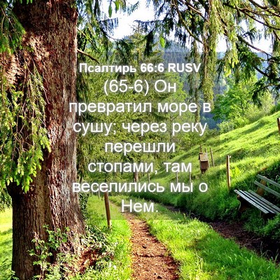 Picture 04 - Псалтирь 66:6 RUSV - (65-6) Он превратил море в - Bible Verse Picture