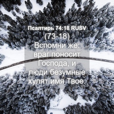 Picture 04 - Псалтирь 74:18 RUSV - (73-18) Вспомни же: враг - Bible Verse Picture