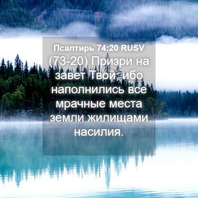 Picture 04 - Псалтирь 74:20 RUSV - (73-20) Призри на завет Твой; - Bible Verse Picture