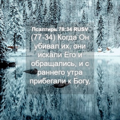 Picture 04 - Псалтирь 78:34 RUSV - (77-34) Когда Он убивал их, они - Bible Verse Picture