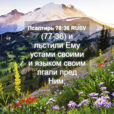 Picture 04 - Псалтирь 78:36 RUSV - (77-36) и льстили Ему устами - Bible Verse Picture