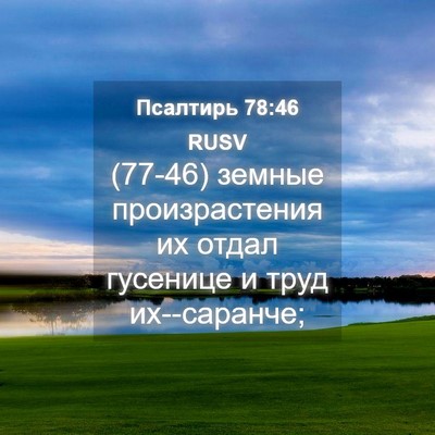 Picture 04 - Псалтирь 78:46 RUSV - (77-46) земные произрастения - Bible Verse Picture