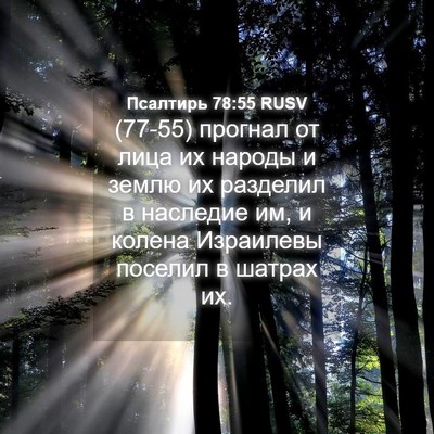 Picture 04 - Псалтирь 78:55 RUSV - (77-55) прогнал от лица их - Bible Verse Picture