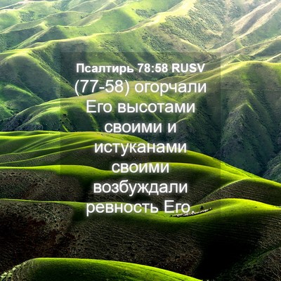 Picture 04 - Псалтирь 78:58 RUSV - (77-58) огорчали Его высотами - Bible Verse Picture