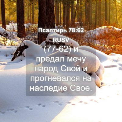 Picture 04 - Псалтирь 78:62 RUSV - (77-62) и предал мечу народ - Bible Verse Picture