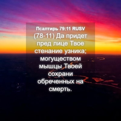 Picture 04 - Псалтирь 79:11 RUSV - (78-11) Да придет пред лице - Bible Verse Picture