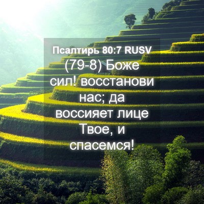 Picture 04 - Псалтирь 80:7 RUSV - (79-8) Боже сил! восстанови - Bible Verse Picture
