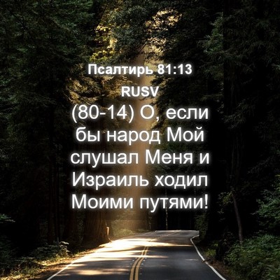Picture 04 - Псалтирь 81:13 RUSV - (80-14) О, если бы народ Мой - Bible Verse Picture