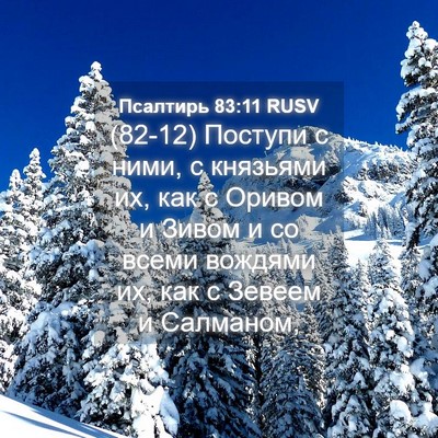 Picture 04 - Псалтирь 83:11 RUSV - (82-12) Поступи с ними, с - Bible Verse Picture