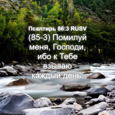 Picture 04 - Псалтирь 86:3 RUSV - (85-3) Помилуй меня, Господи, - Bible Verse Picture