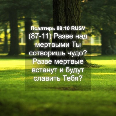 Picture 04 - Псалтирь 88:10 RUSV - (87-11) Разве над мертвыми Ты - Bible Verse Picture