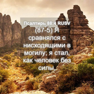 Picture 04 - Псалтирь 88:4 RUSV - (87-5) Я сравнялся с - Bible Verse Picture