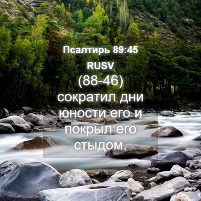 Picture 04 - Псалтирь 89:45 RUSV - (88-46) сократил дни юности - Bible Verse Picture