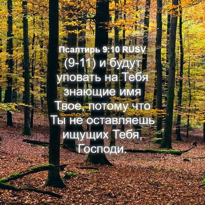 Picture 04 - Псалтирь 9:10 RUSV - (9-11) и будут уповать на Тебя - Bible Verse Picture