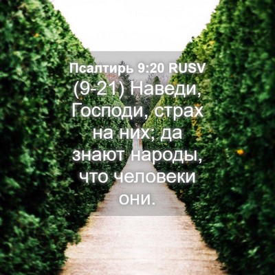 Picture 04 - Псалтирь 9:20 RUSV - (9-21) Наведи, Господи, страх - Bible Verse Picture