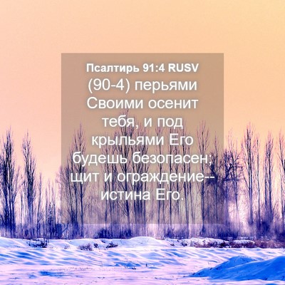 Picture 04 - Псалтирь 91:4 RUSV - (90-4) перьями Своими осенит - Bible Verse Picture