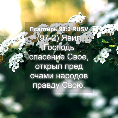 Picture 04 - Псалтирь 98:2 RUSV - (97-2) Явил Господь спасение - Bible Verse Picture